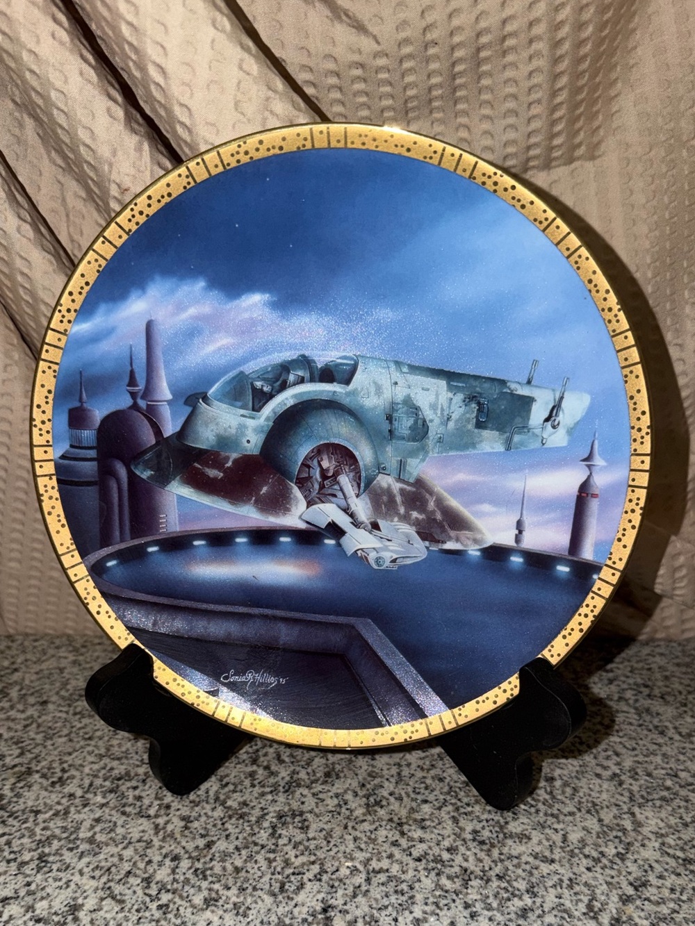 1996 Star Wars "The Slave I" Space Vehicles plate - The Hamilton Collection